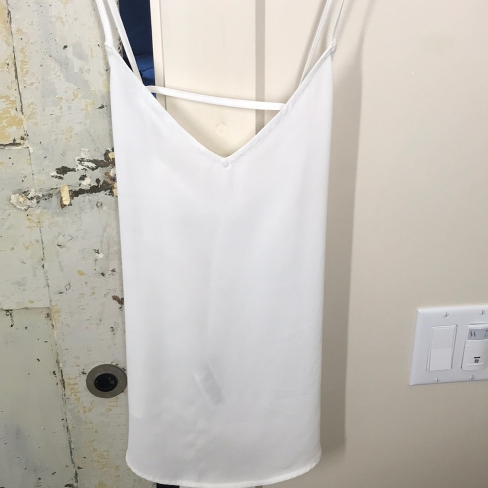 white loose tank top